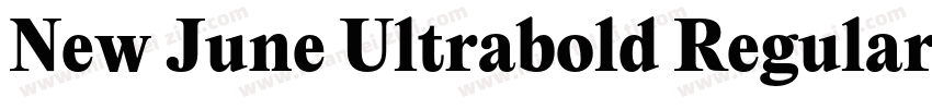 New June Ultrabold Regular字体转换